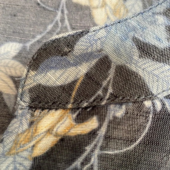 NWT Skye’s The Limit 1X blue floral tunic blouse Working Buttons ruffled bottom - Picture 12 of 13